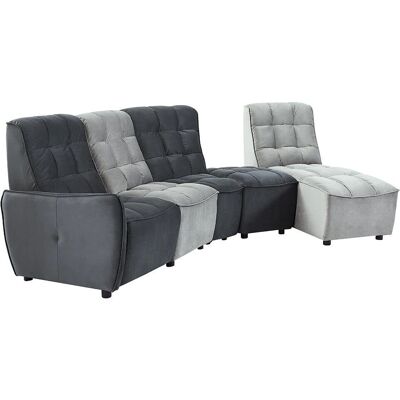 Vente-unique Canapé d'Angle Modulable en Velours - Relax, 6 Places - Publicité Vente-unique Canapé d'Angle Modulable en Velours - Relax, 6 Places - Publicité