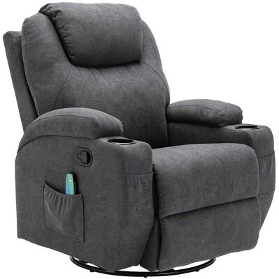 Unique Silvano Massagesessel - Grau, Verstellbar, Elektrisch, 82x95x105cm Unique Silvano Massagesessel - Grau, Verstellbar, Elektrisch, 82x95x105cm