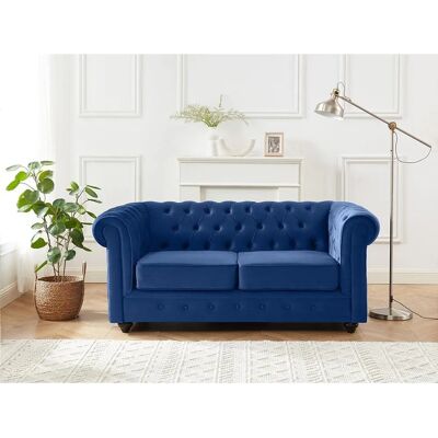 Sofá Chesterfield de Terciopelo 2 Plazas - Elegante y Clásico Sofá Chesterfield de Terciopelo 2 Plazas - Elegante y Clásico