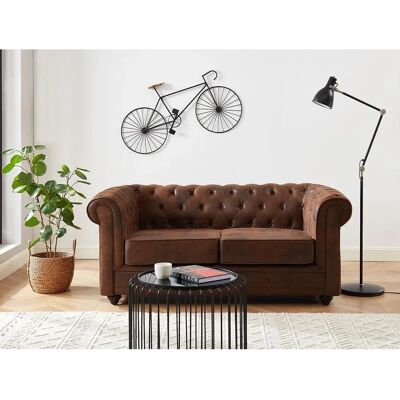 Vente-unique Canapé Chesterfield en Microfibre 2 Places - Type de Produit - Publicité Vente-unique Canapé Chesterfield en Microfibre 2 Places - Type de Produit - Publicité