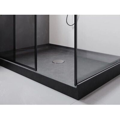 Receveur de douche RIAZOS - 121.5x81.5x9.5 cm - Gris - Béton Durable - Publicité Receveur de douche RIAZOS - 121.5x81.5x9.5 cm - Gris - Béton Durable - Publicité
