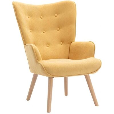 Vately Fauteuil - Geel - 69x78x95.5 cm - Scandinavisch Design Vately Fauteuil - Geel - 69x78x95.5 cm - Scandinavisch Design