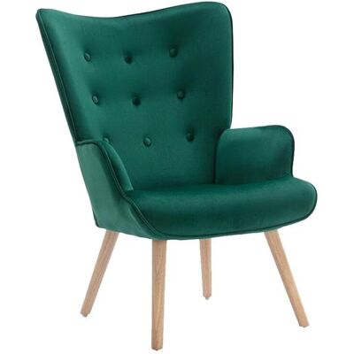 Vately Grüner Kiefer Samtarmchair - Skandinavischer Stil - 69x78x95.5 cm Vately Grüner Kiefer Samtarmchair - Skandinavischer Stil - 69x78x95.5 cm