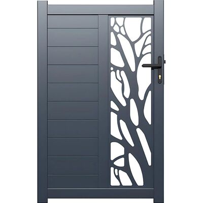 Vente-unique Labrit II Cancello in alluminio - 100x164 cm - recinzione esterna Vente-unique Labrit II Cancello in alluminio - 100x164 cm - recinzione esterna