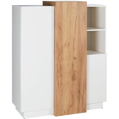 Vente-unique Francoli Hoher Schrank - 3 Türen, 2 Regale - Weiß Vente-unique Francoli Hoher Schrank - 3 Türen, 2 Regale - Weiß