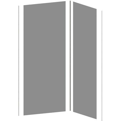 Vente-unique Gray Shower Wall Panels - 2 x 90x210cm, Easy DIY Vente-unique Gray Shower Wall Panels - 2 x 90x210cm, Easy DIY