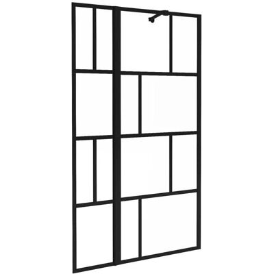 Obelini Matowe Czarne Ścianka Prysznicowa - 100x140cm Nowoczesny Akcesorium do Łazienki Obelini Matowe Czarne Ścianka Prysznicowa - 100x140cm Nowoczesny Akcesorium do Łazienki