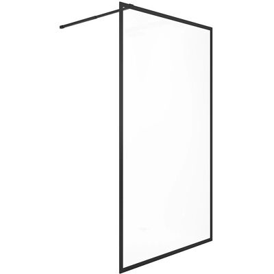 Vente-unique Paroi de Douche Italienne - Verre trempé 6mm - Noir mat Vente-unique Paroi de Douche Italienne - Verre trempé 6mm - Noir mat