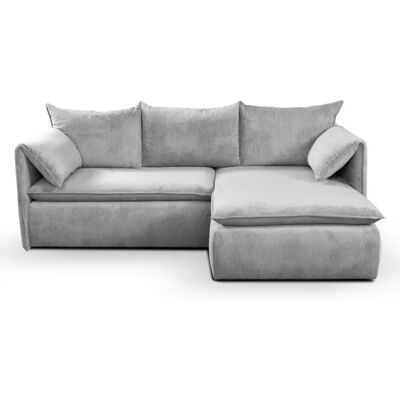 Vente-unique Teodora Graues Ecksofa Schlafcouch - Umwandelbar, 4 Sitze Vente-unique Teodora Graues Ecksofa Schlafcouch - Umwandelbar, 4 Sitze