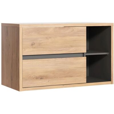 Shower&Design Bathroom Furniture - Natural Light Oak - 100cm - Soft Close Shower&Design Bathroom Furniture - Natural Light Oak - 100cm - Soft Close