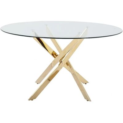Vente-unique Cosima Ronde Eettafel - Transparant - 4-6 Zitplaatsen Vente-unique Cosima Ronde Eettafel - Transparant - 4-6 Zitplaatsen