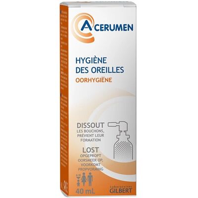 Gilbert Ohrhygienespray - Natürlicher Ohrenschmalz-Entferner - 40ml Gilbert Ohrhygienespray - Natürlicher Ohrenschmalz-Entferner - 40ml