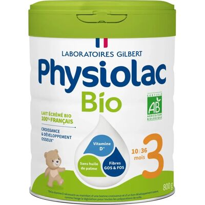 Physiolac Bio 3 - Lait Infantile 10-36 Mois - Publicité Physiolac Bio 3 - Lait Infantile 10-36 Mois - Publicité