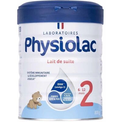 Lait de croissance Physiolac - 6 à 12 mois - Poudre - Publicité Lait de croissance Physiolac - 6 à 12 mois - Poudre - Publicité
