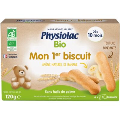 Biscuits Bio Physiolac Mon 1er Banane - Alimentation Bébé - Publicité Biscuits Bio Physiolac Mon 1er Banane - Alimentation Bébé - Publicité