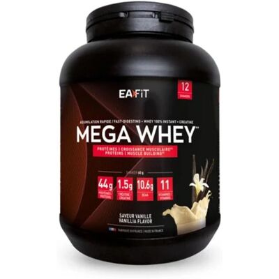 EAFIT Mega Whey Vanille - Favorise la croissance musculaire EAFIT Mega Whey Vanille - Favorise la croissance musculaire