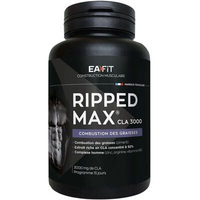 Eafit Marque Ripped Max CLA 3000 - Brûleur de graisse pour perte de poids - Publicité Eafit Marque Ripped Max CLA 3000 - Brûleur de graisse pour perte de poids - Publicité