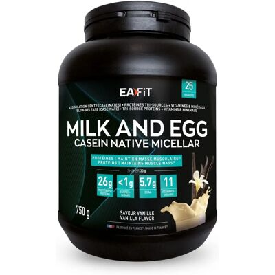 EAFIT Lait & Œuf Micellaire Vanille 95 - Compléments Alimentaires EAFIT Lait & Œuf Micellaire Vanille 95 - Compléments Alimentaires