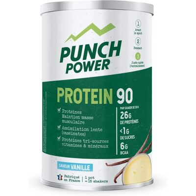 Punch Power Protein 90 Vanille - Boisson énergisante - 450 g - Publicité Punch Power Protein 90 Vanille - Boisson énergisante - 450 g - Publicité