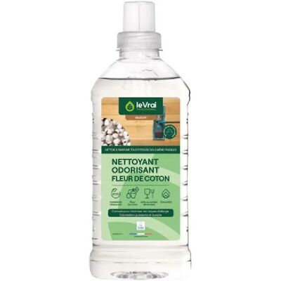 LE VRAI - 6542 - Fleur coton - 1L - Produit de nettoyage - Publicité LE VRAI - 6542 - Fleur coton - 1L - Produit de nettoyage - Publicité