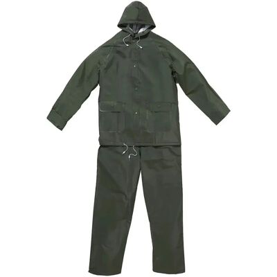 Rouchette Bruine Vert Vêtement imperméable unisexe - Ensemble de pluie veste et pantalon - Publicité Rouchette Bruine Vert Vêtement imperméable unisexe - Ensemble de pluie veste et pantalon - Publicité