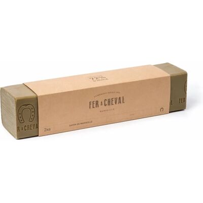 Fer À Cheval - Savon de Marseille 100% olive - Olive oil - 2kg - Soap - Publicité Fer À Cheval - Savon de Marseille 100% olive - Olive oil - 2kg - Soap - Publicité
