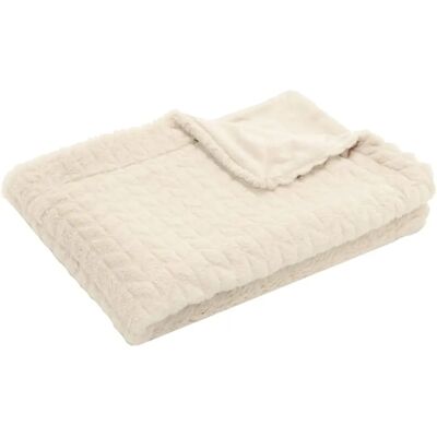 Amadeus - Chevron Plaid 170x130 - Beige - Throw blanket Amadeus - Chevron Plaid 170x130 - Beige - Throw blanket