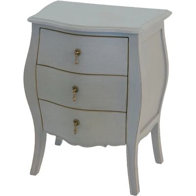 Mini commode Taupe Murano - 3 tiroirs - Publicité Mini commode Taupe Murano - 3 tiroirs - Publicité