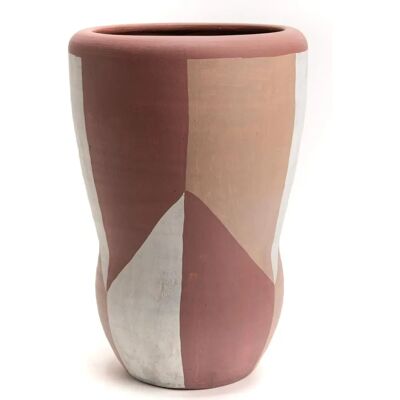 Vase en céramique terracotta Amadeus - Design géométrique - 22x22 cm - Publicité Vase en céramique terracotta Amadeus - Design géométrique - 22x22 cm - Publicité