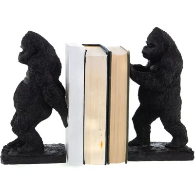Amadeus Gorilla - Noir - Résine - 14x12.5x24.5 cm - Serre-livres - Publicité Amadeus Gorilla - Noir - Résine - 14x12.5x24.5 cm - Serre-livres - Publicité