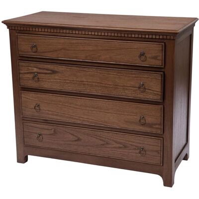 Commodes Amadeus Pétronille - 4 tiroirs Bois Marron - Publicité Commodes Amadeus Pétronille - 4 tiroirs Bois Marron - Publicité