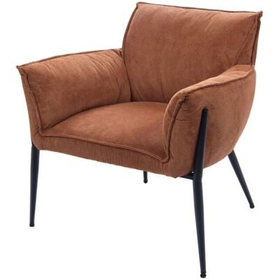 Fauteuil Rosie d'Amadeus - Velours, Pieds en métal - 72x80 cm - Publicité Fauteuil Rosie d'Amadeus - Velours, Pieds en métal - 72x80 cm - Publicité