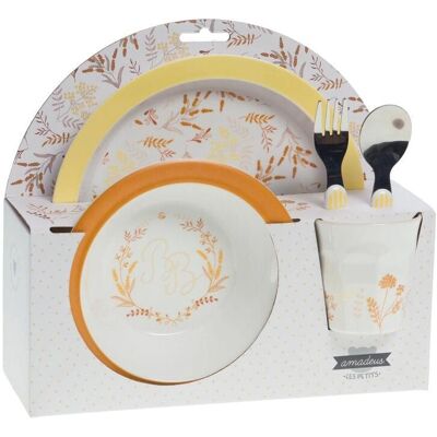 Set repas enfant Amadeus Hortense - Floral et résistant - Publicité Set repas enfant Amadeus Hortense - Floral et résistant - Publicité