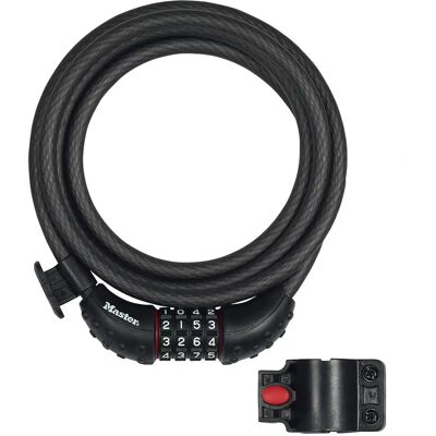 Master Lock Black Braided Steel Cable - 1.8m Master Lock Black Braided Steel Cable - 1.8m