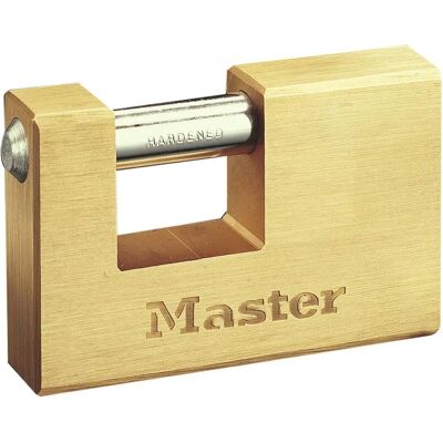 Zamek w mosiądzu Master Lock - 85 mm, Odporność na warunki atmosferyczne, 4 klucze Zamek w mosiądzu Master Lock - 85 mm, Odporność na warunki atmosferyczne, 4 klucze