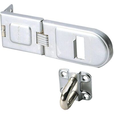Master Lock Hasp en acier forgé à charnière unique 200mm - Matériel de sécurité - Publicité Master Lock Hasp en acier forgé à charnière unique 200mm - Matériel de sécurité - Publicité