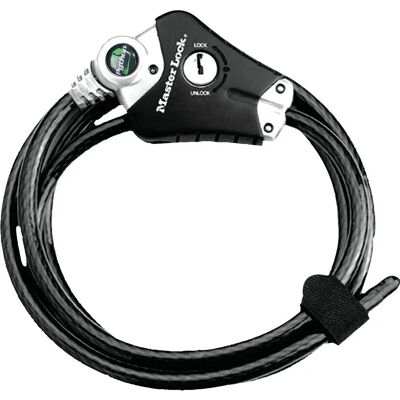 Master Lock 8428EURDPRO Kabel-zamek - Regulowany stalowy kabel - Czarny Master Lock 8428EURDPRO Kabel-zamek - Regulowany stalowy kabel - Czarny