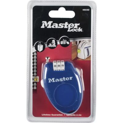 Master Lock Tilbagekoblet stålkabelslås - 3-cifret kombination Master Lock Tilbagekoblet stålkabelslås - 3-cifret kombination