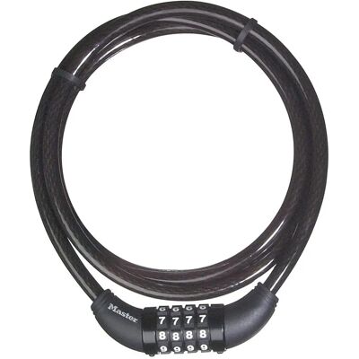 Master Lock 8119EURD Bike Cable Lock - 4-Digit Combination - 1.5m Black Master Lock 8119EURD Bike Cable Lock - 4-Digit Combination - 1.5m Black