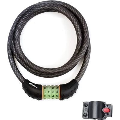 Master Lock 8190EURDPRO Cadeado de bicicleta - Preto - 1,80 m, 12 mm Master Lock 8190EURDPRO Cadeado de bicicleta - Preto - 1,80 m, 12 mm