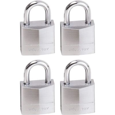 Master Lock 629EURQ - Conjunto de Fechos - Resistente às condições climáticas - 20mm - 4 Peças Master Lock 629EURQ - Conjunto de Fechos - Resistente às condições climáticas - 20mm - 4 Peças