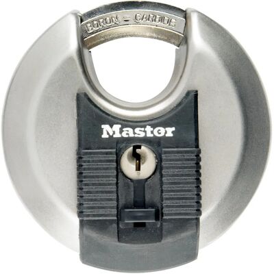 Master Lock M40EURD Stainless Steel Discus Padlock - Weatherproof Security Master Lock M40EURD Stainless Steel Discus Padlock - Weatherproof Security