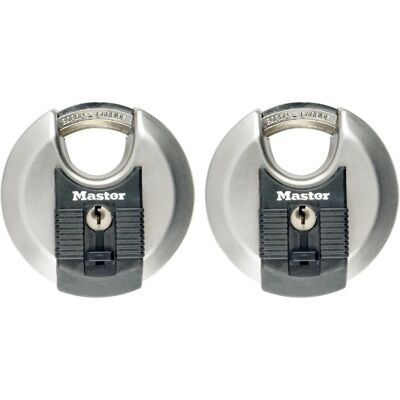 Fecho de disco em aço inoxidável Master Lock M40EURT - 2 unidades Fecho de disco em aço inoxidável Master Lock M40EURT - 2 unidades