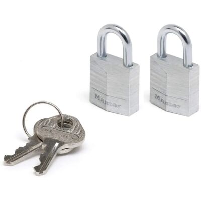 Master Lock Aluminium 20mm Vorhängeschloss - Gleichschließend - 2er Pack Master Lock Aluminium 20mm Vorhängeschloss - Gleichschließend - 2er Pack