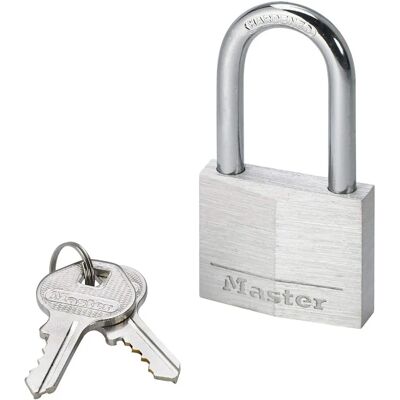 Fecho de alumínio Master Lock 40mm - 4 pinos - Cinza Fecho de alumínio Master Lock 40mm - 4 pinos - Cinza