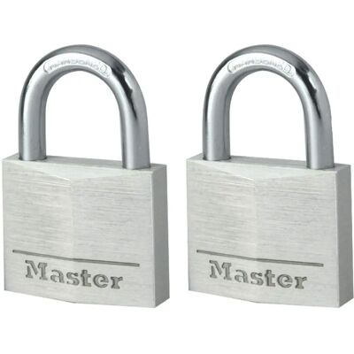 Master Lock 9140EURT Conjunto de Cadeados de Alumínio - 2 Fechos, Cinza Master Lock 9140EURT Conjunto de Cadeados de Alumínio - 2 Fechos, Cinza