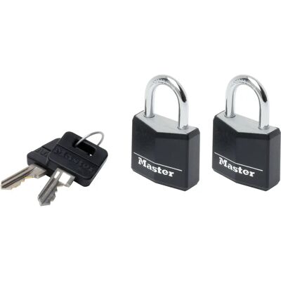 Master Lock 9130EURTBLK Black Vinyl Cover 30mm Aluminium Padlock - Keyed Alike Master Lock 9130EURTBLK Black Vinyl Cover 30mm Aluminium Padlock - Keyed Alike
