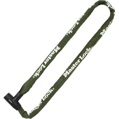 Master Lock 8mm x 1000mm Kjede med innebygd nøkkel lås - Khaki Master Lock 8mm x 1000mm Kjede med innebygd nøkkel lås - Khaki