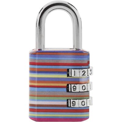 Fechadura de combinação 3 dígitos Master Lock - Pack de 4, 30mm de largura, Estampas modernas Fechadura de combinação 3 dígitos Master Lock - Pack de 4, 30mm de largura, Estampas modernas