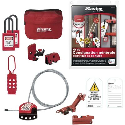 Kit de consignation général MASTER LOCK - Essentiel pour maintenance Kit de consignation général MASTER LOCK - Essentiel pour maintenance
